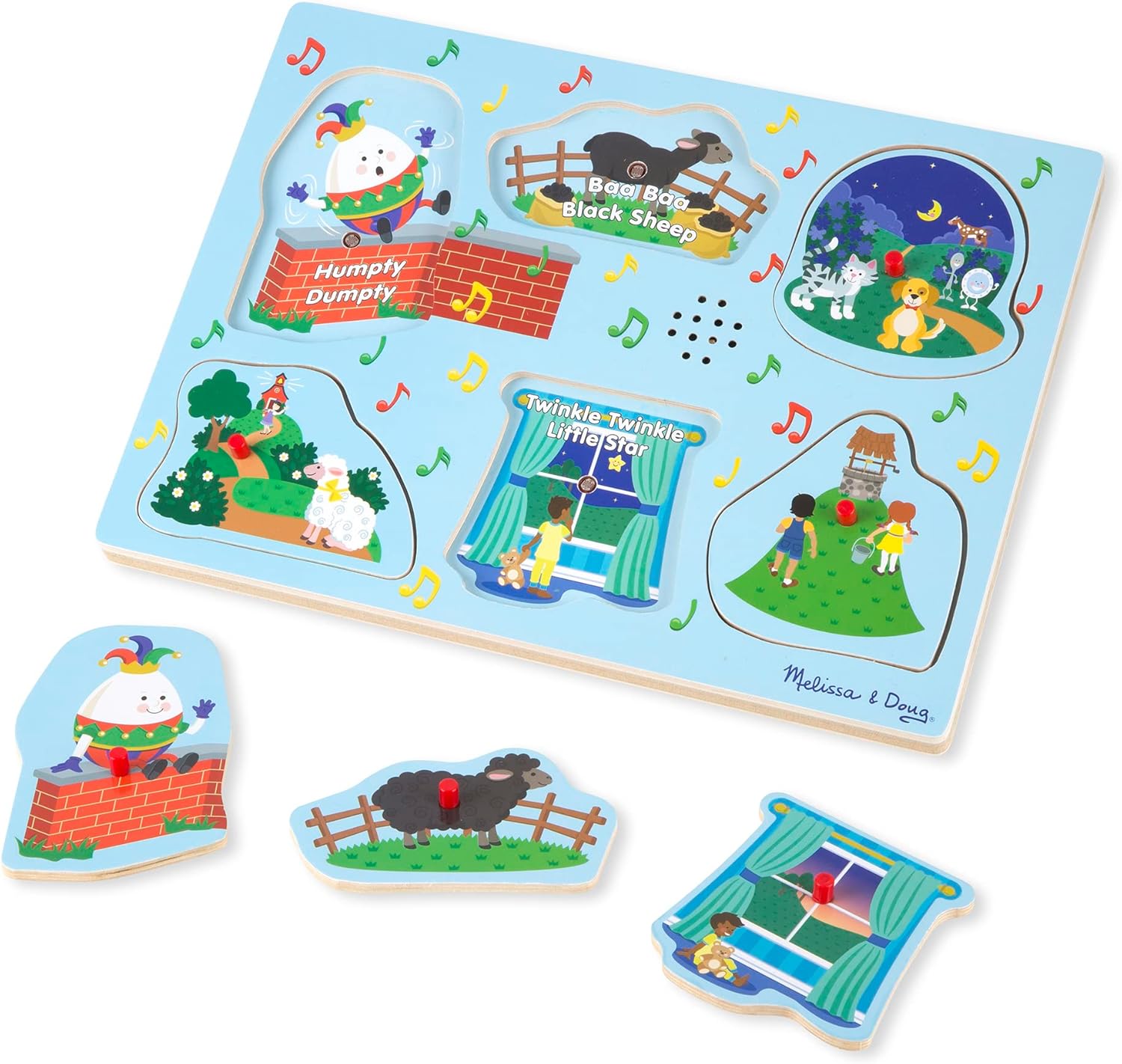 Melissa & Doug - Sing-Along Nursery Rhymes 2 Song Puzzle - 6pc