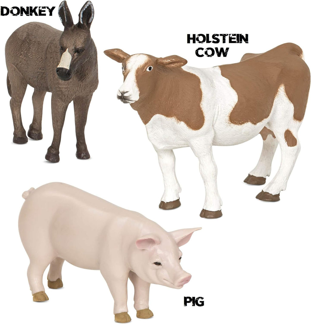 Terra - Farm Animals (3) Donkey, Pig & Cow