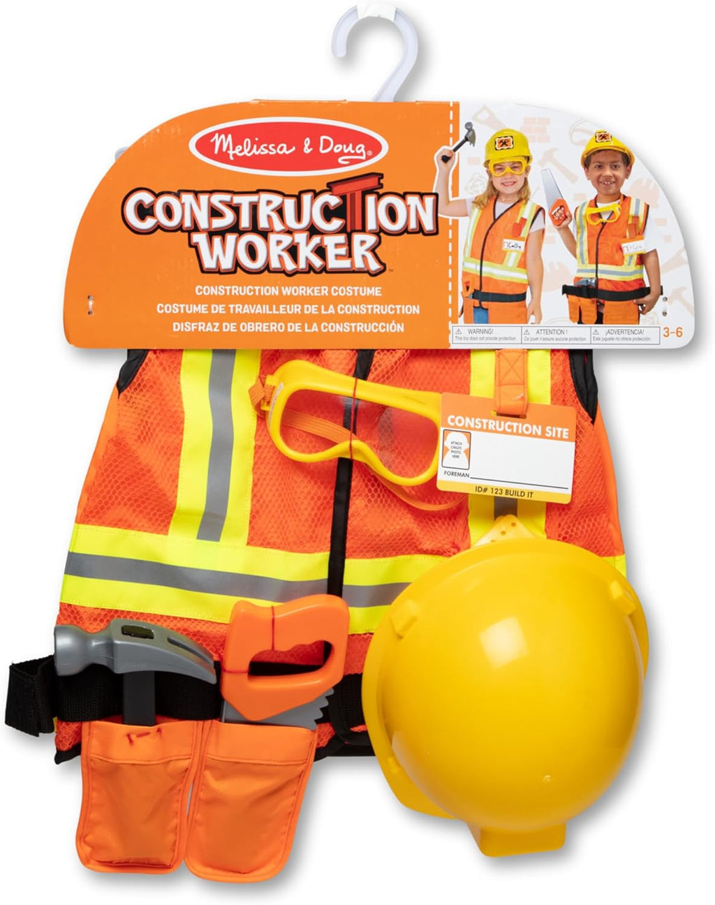 Melissa & Doug - Construction Worker Costume Set