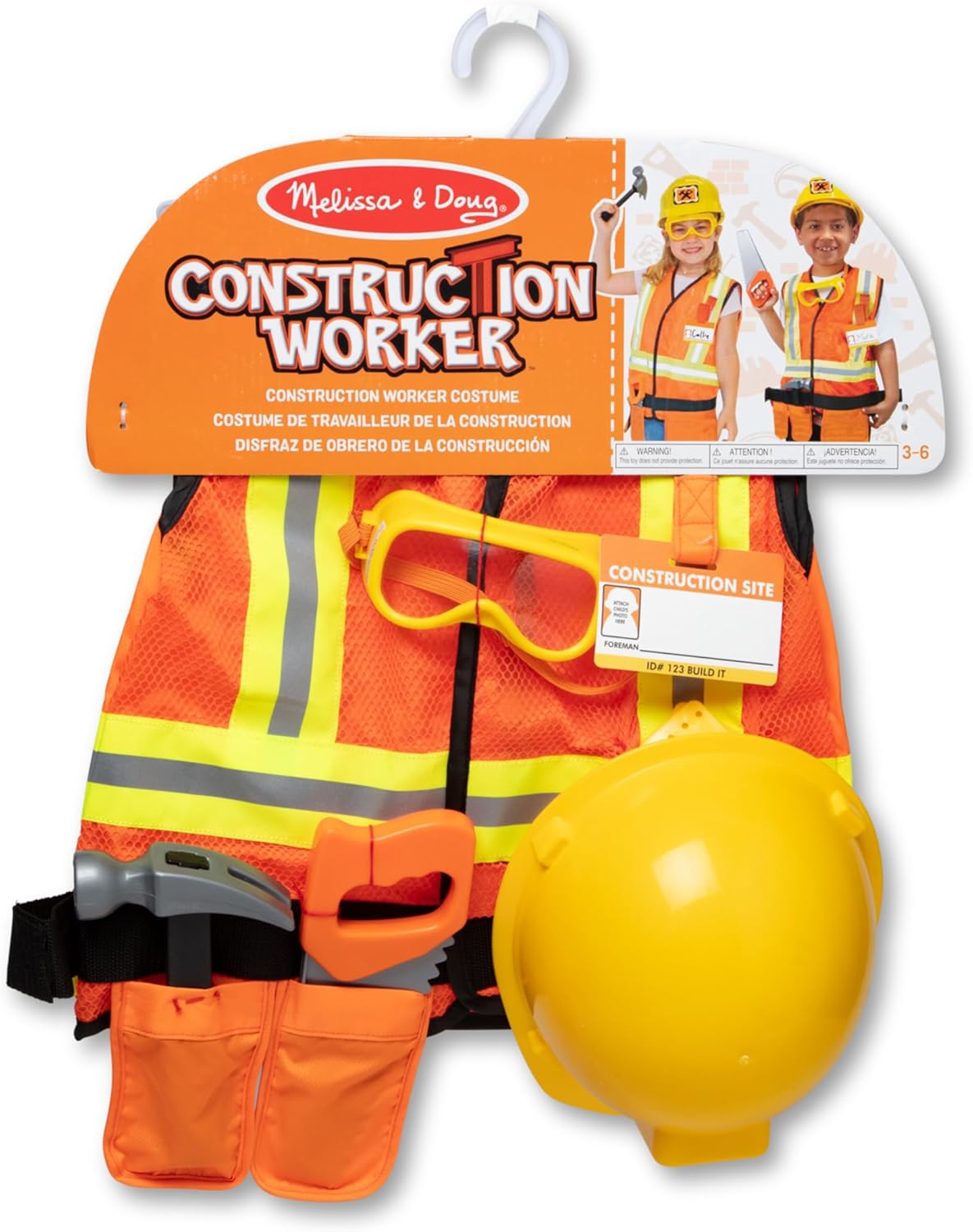 Melissa & Doug - Construction Worker Costume Set