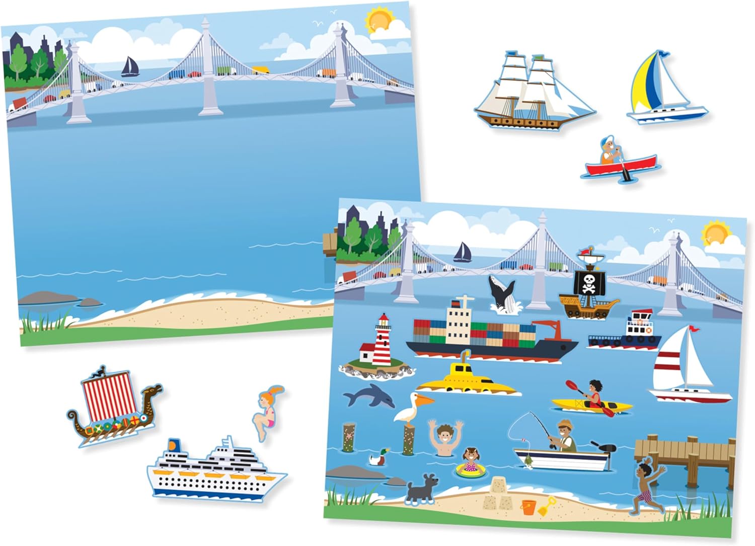 Melissa & Doug - Reusable Sticker Pad - Vehicles