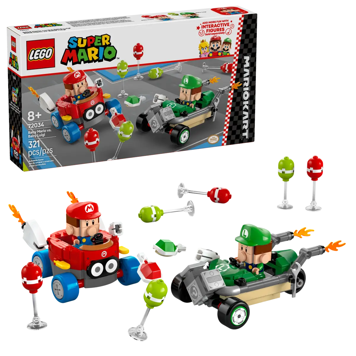 LEGO - Super Mario Mario Kart Baby Mario vs. Baby Luigi 72034