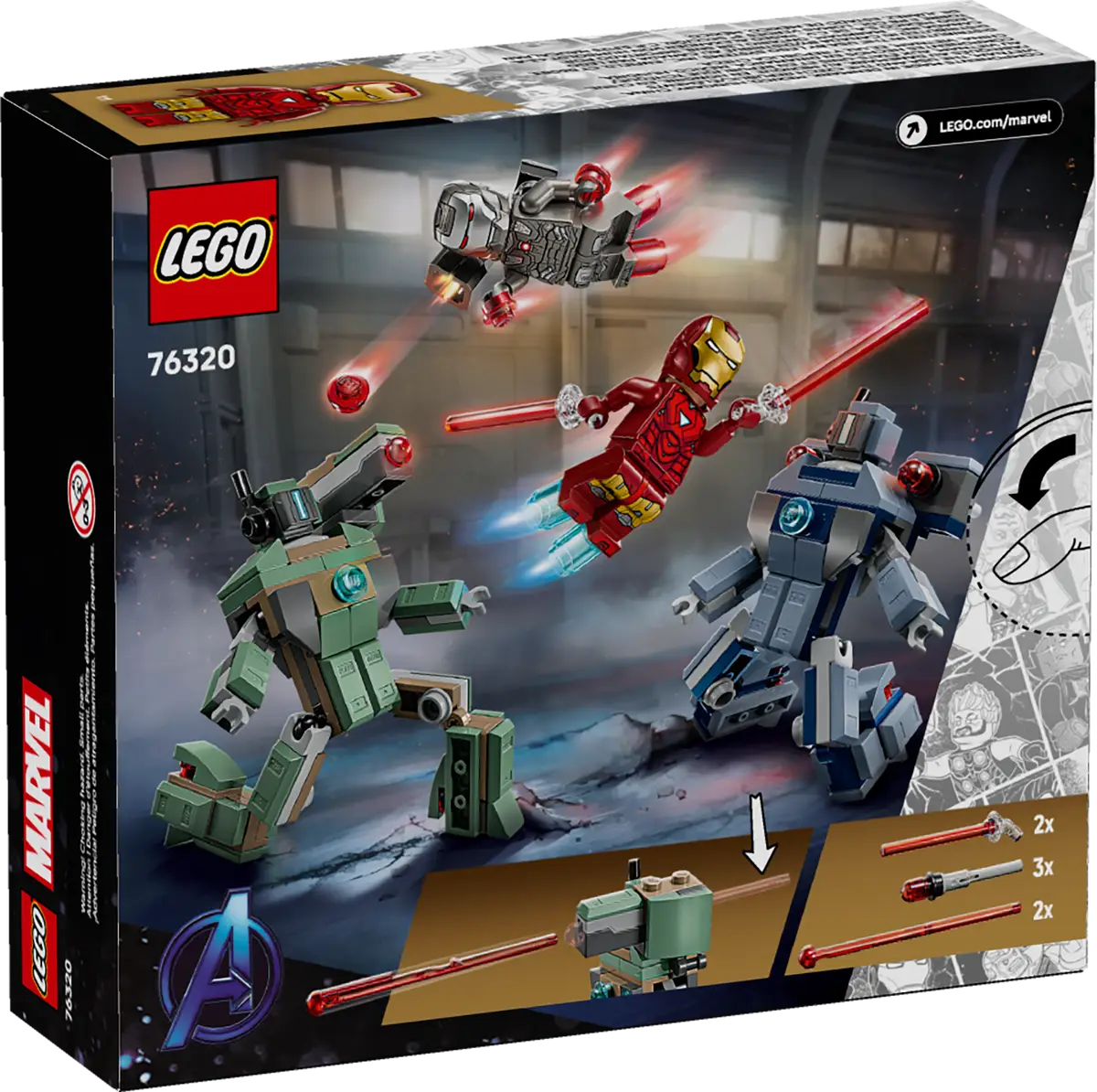 LEGO - Marvel Iron Man and War Machine vs Hammer Drones 76320