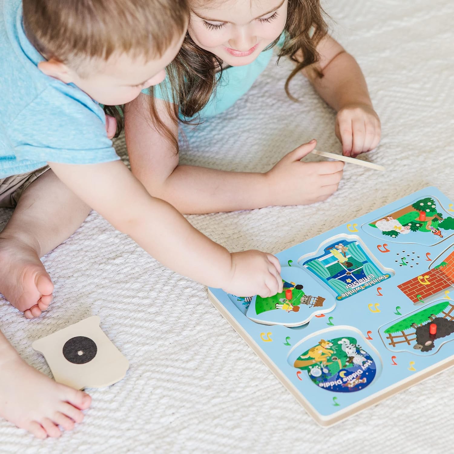 Melissa & Doug - Sing-Along Nursery Rhymes 2 Song Puzzle - 6pc