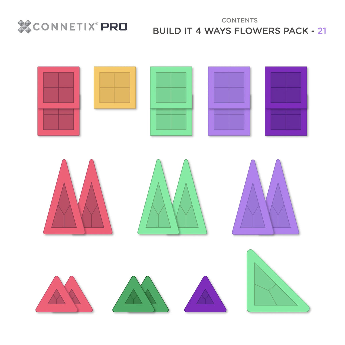 Connetix - PRO Build It 4 Ways Flowers 21PC