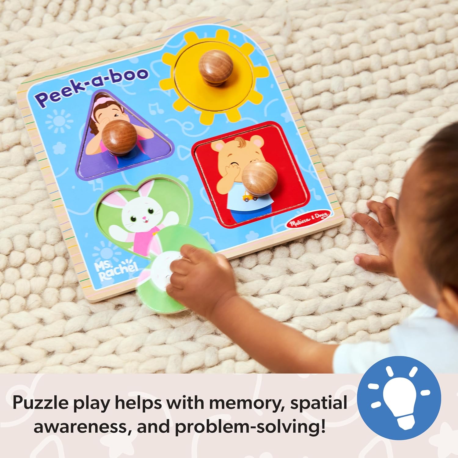Melissa & Doug - Ms. Rachel Wooden Jumbo Knob Puzzle