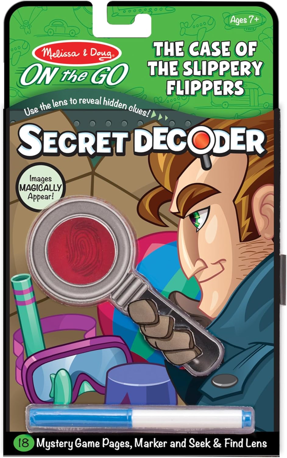 Melissa & Doug - Secret Decoder - Slippery Flippers - On the Go Travel Activity