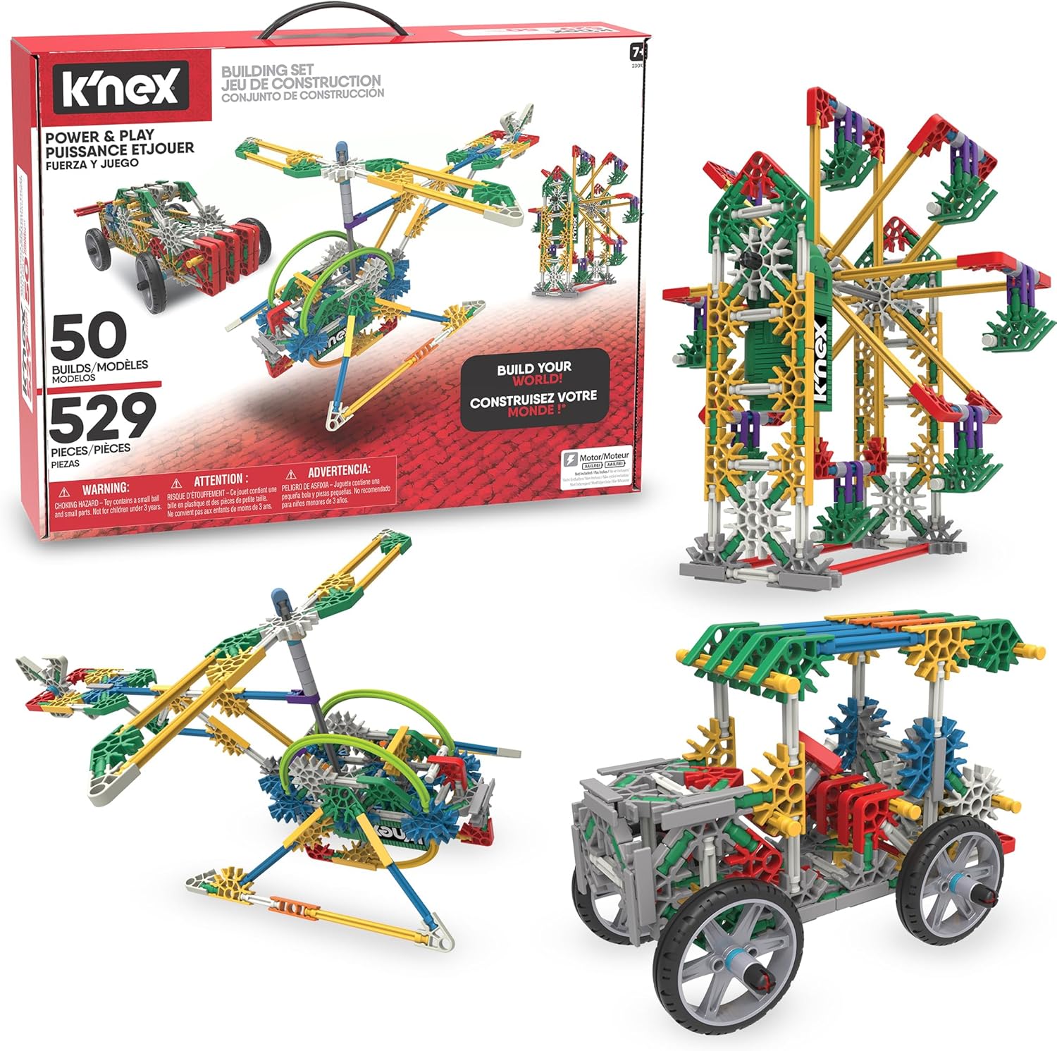 K'Nex - Power & Play Motorized 529 pieces 50 builds