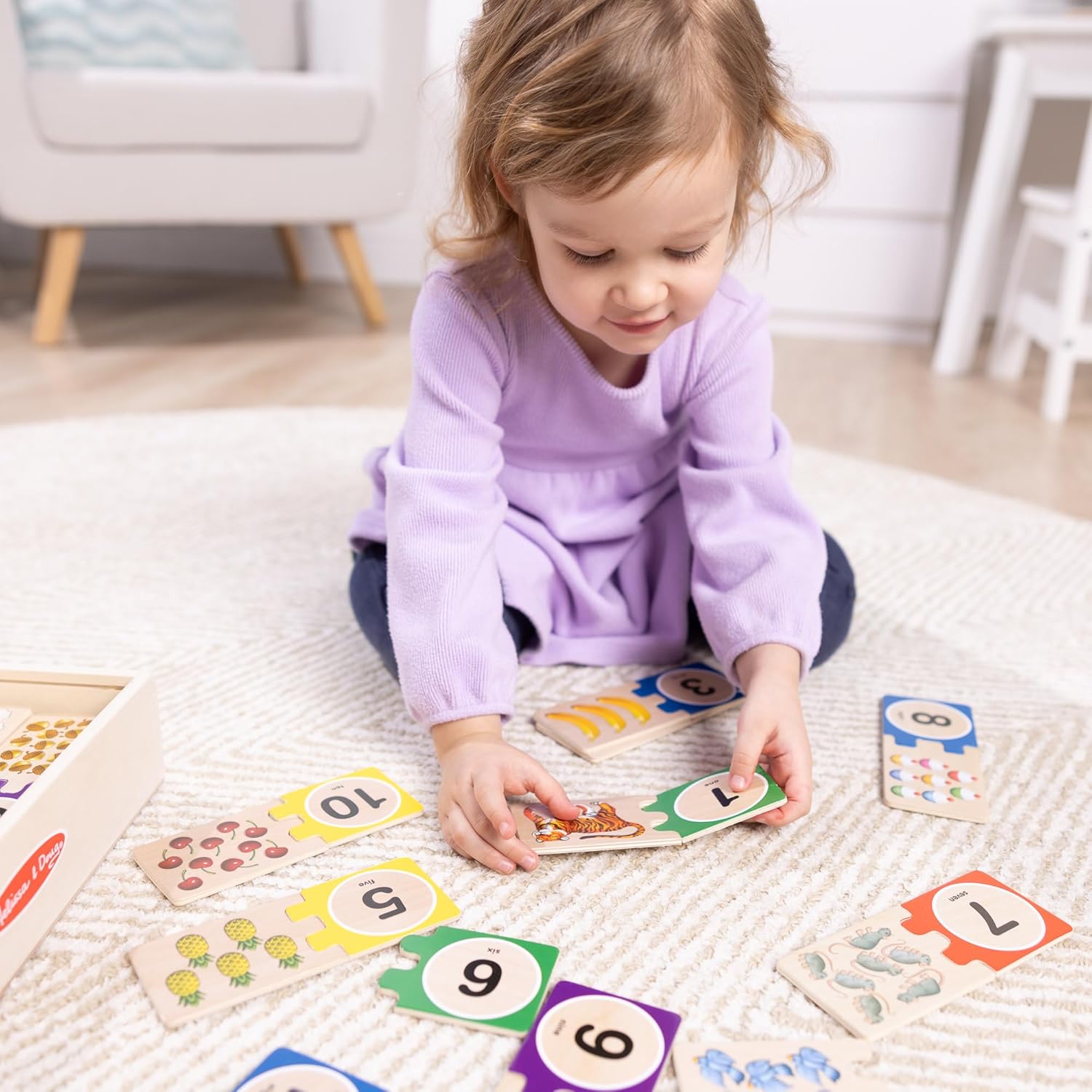 Melissa & Doug - Numbers Wooden Puzzle Cards