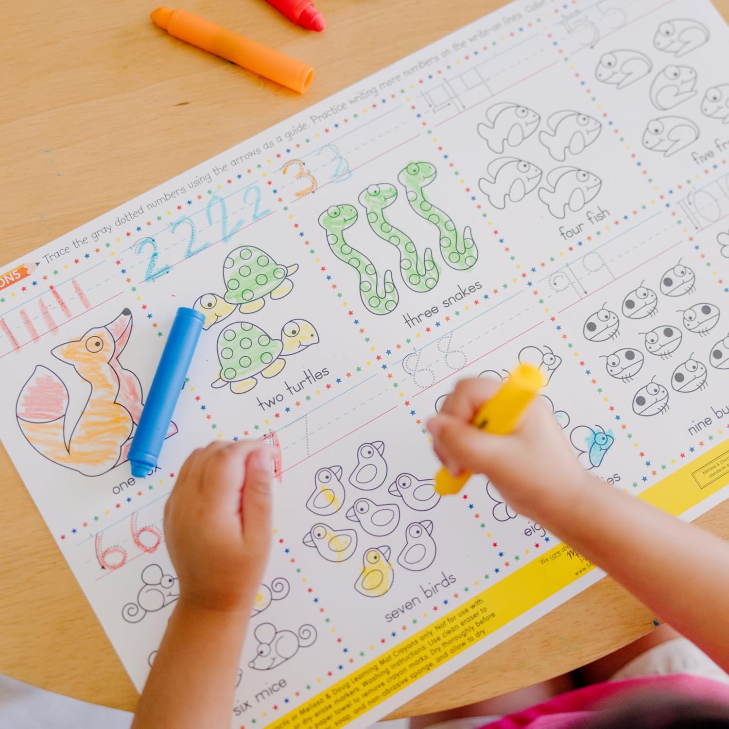 Melissa & Doug - Learning Mat Crayons