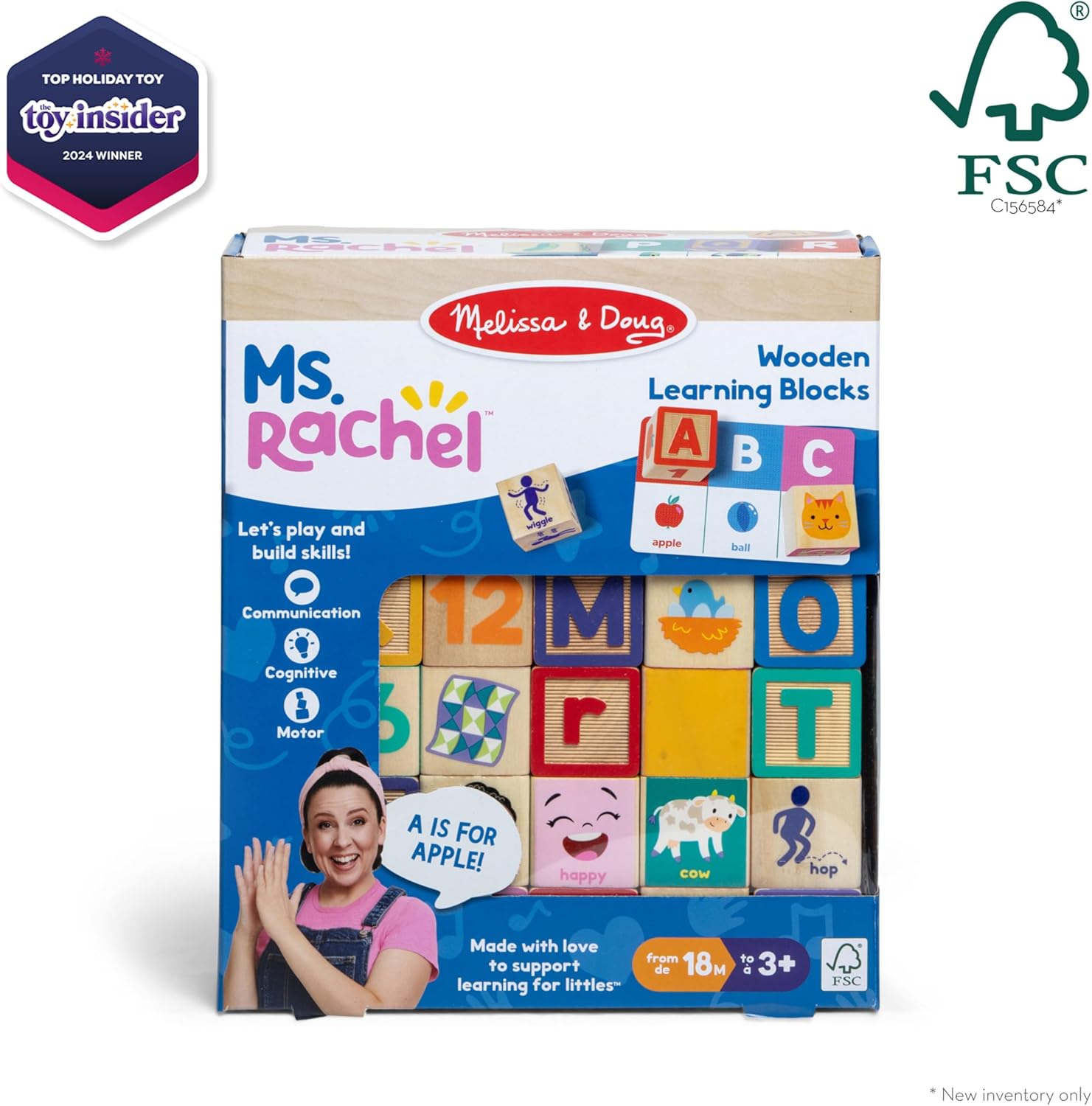 Melissa & Doug - Ms. Rachel Wooden Learning Blocks