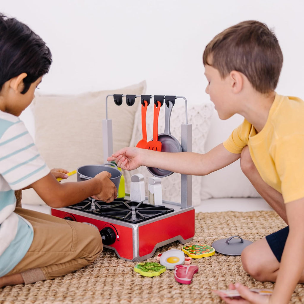 Melissa & Doug - Deluxe Wooden Cooktop Set