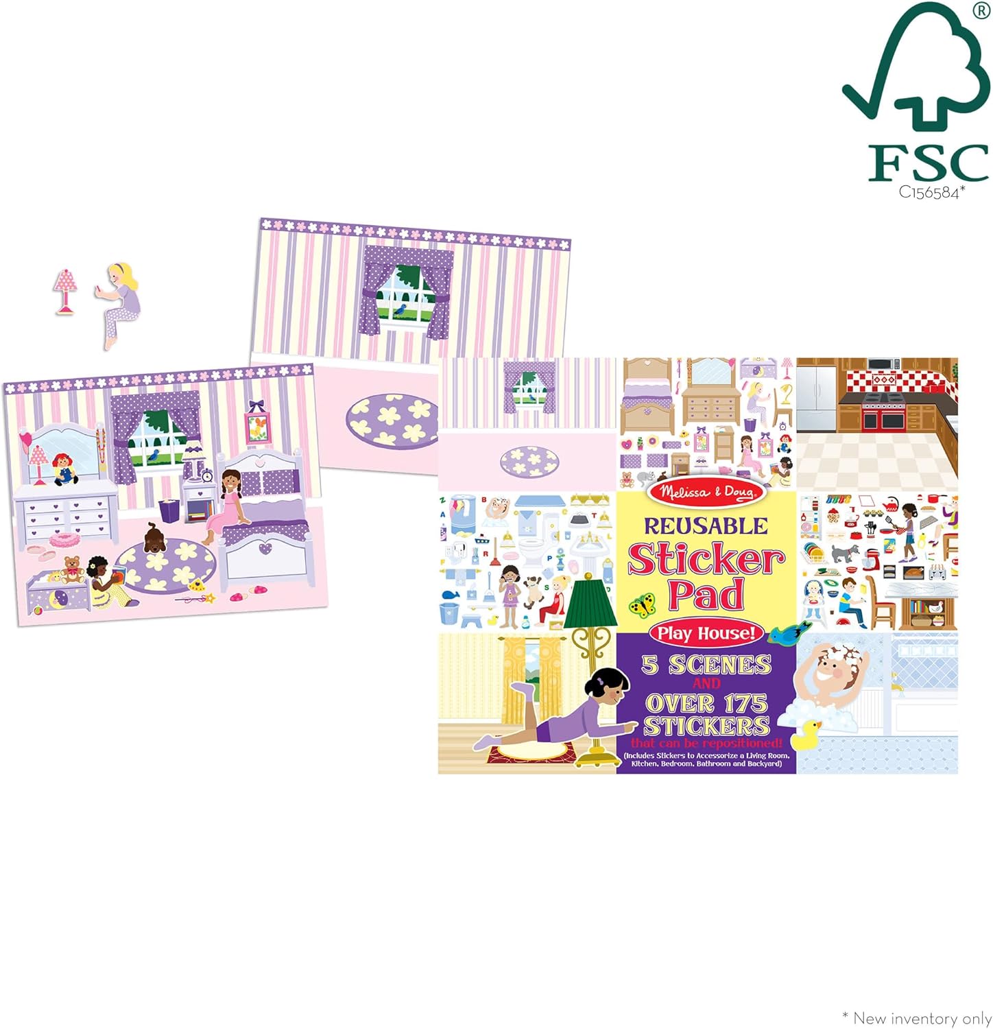 Melissa & Doug - Reusable Sticker Pad - Play House