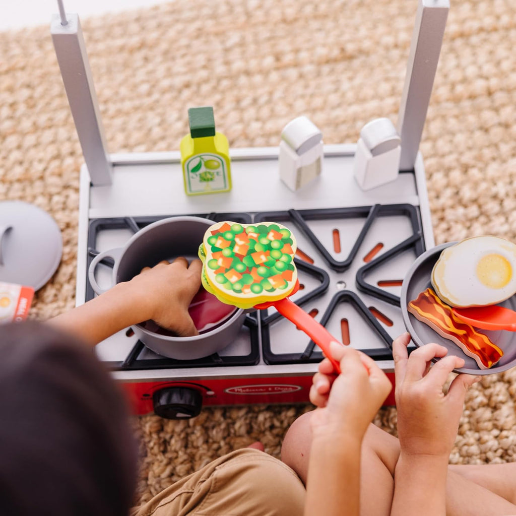 Melissa & Doug - Deluxe Wooden Cooktop Set