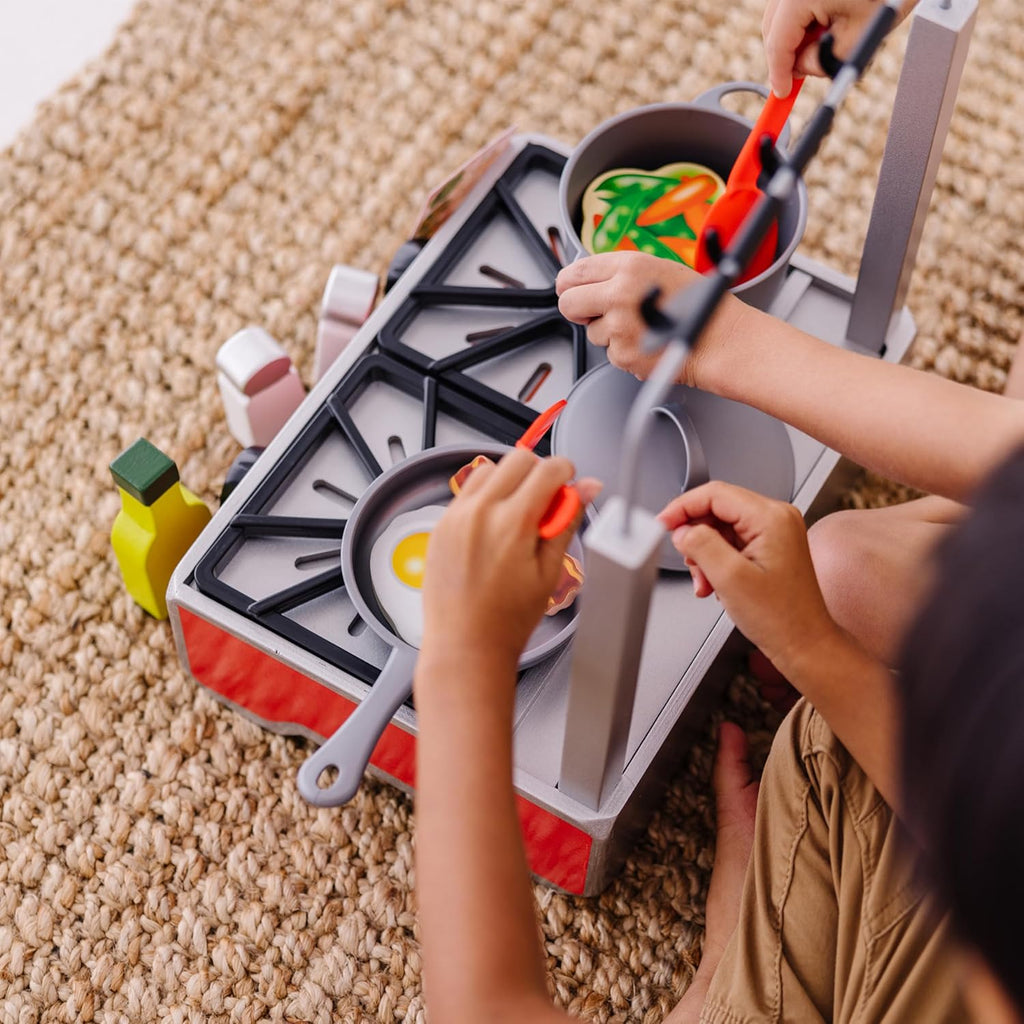 Melissa & Doug - Deluxe Wooden Cooktop Set