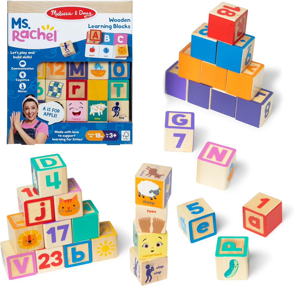 Melissa & Doug - Ms. Rachel Wooden Learning Blocks