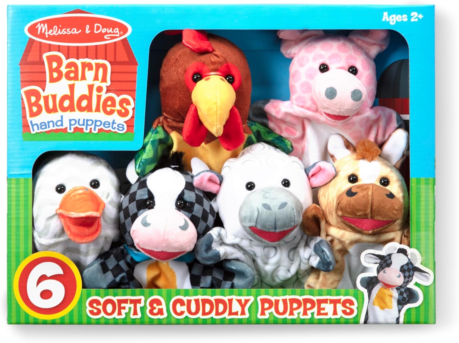 Melissa & Doug - Barn Buddies Hand Puppets (6 Pc)