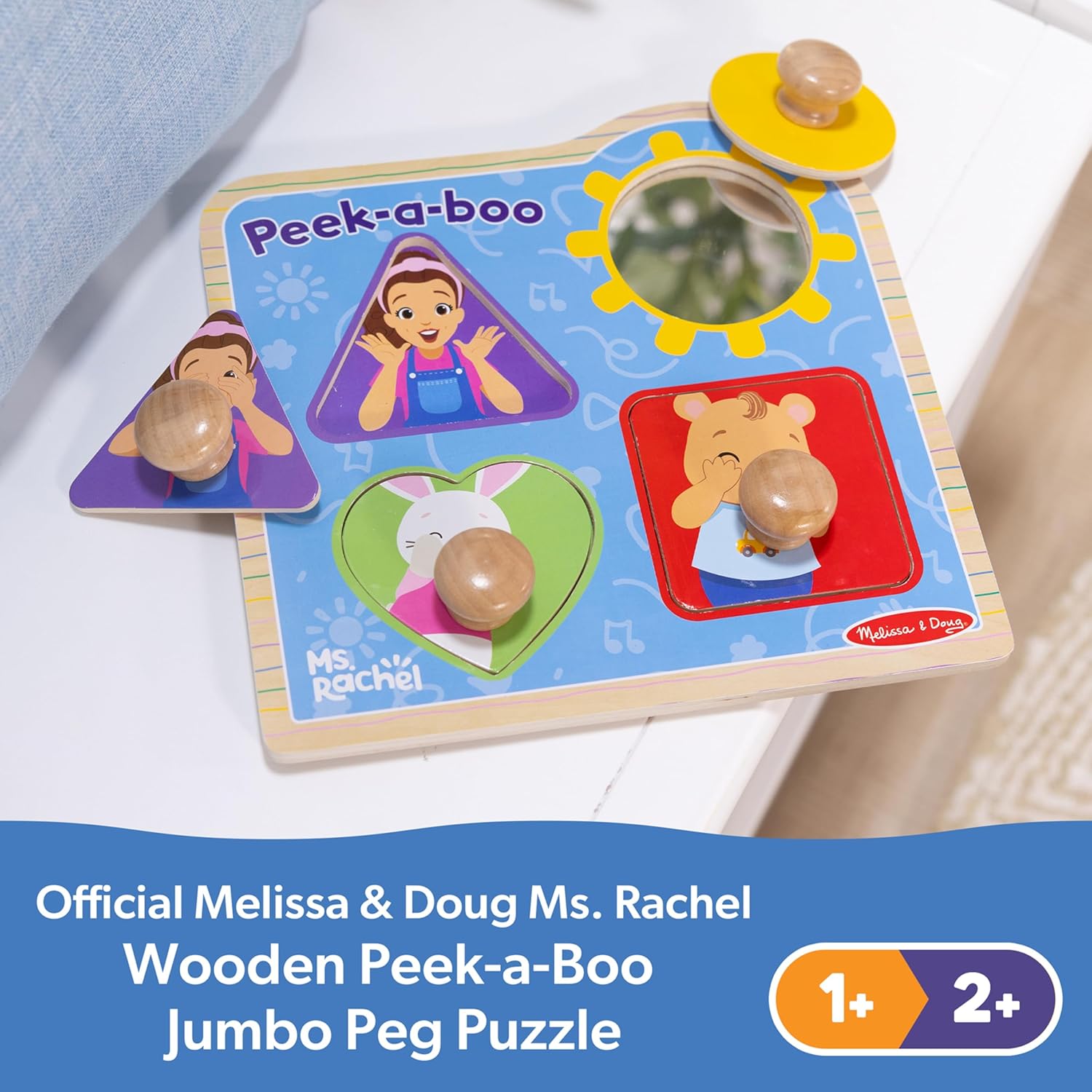 Melissa & Doug - Ms. Rachel Wooden Jumbo Knob Puzzle