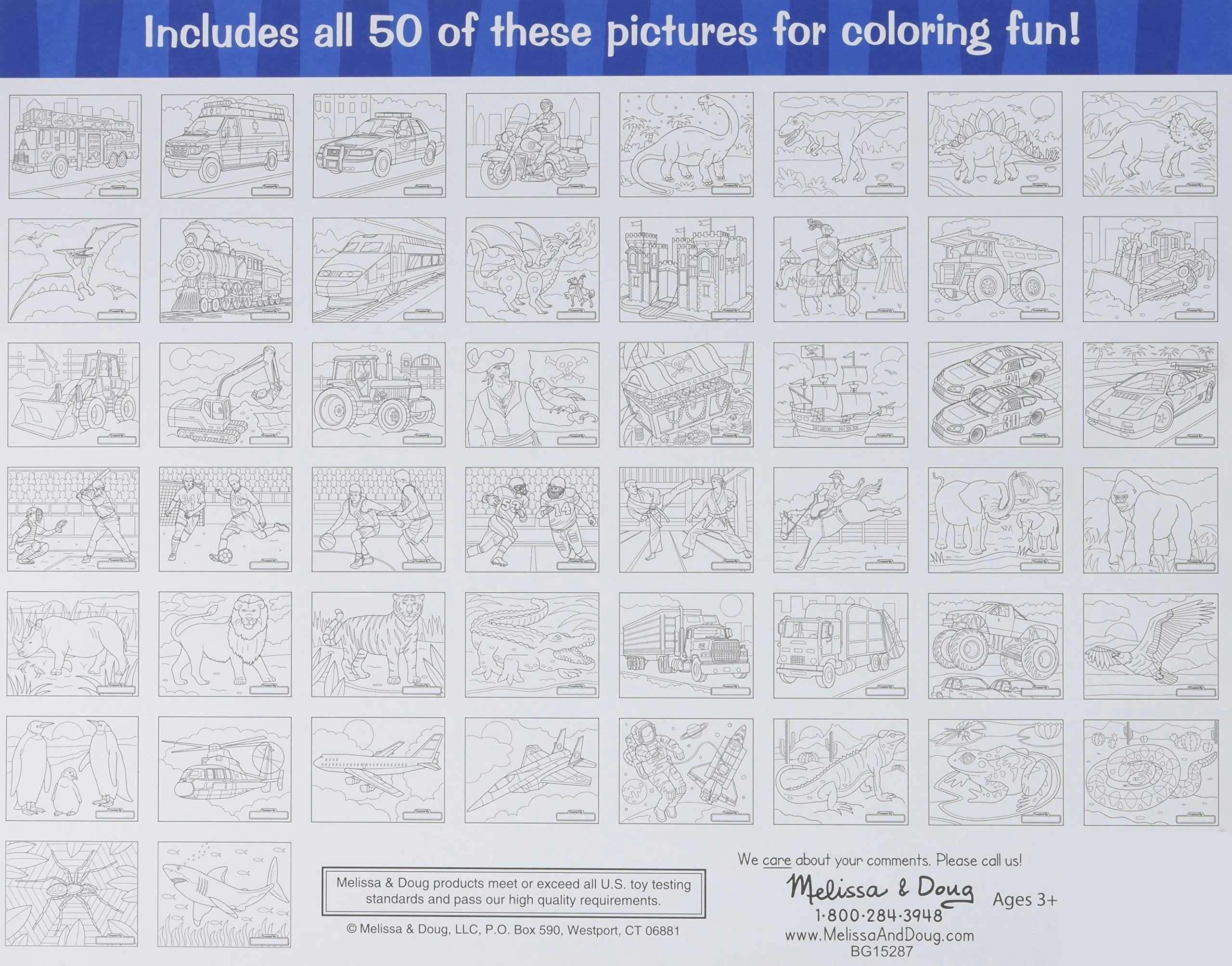 Melissa & Doug - Jumbo Colouring Pad - Blue