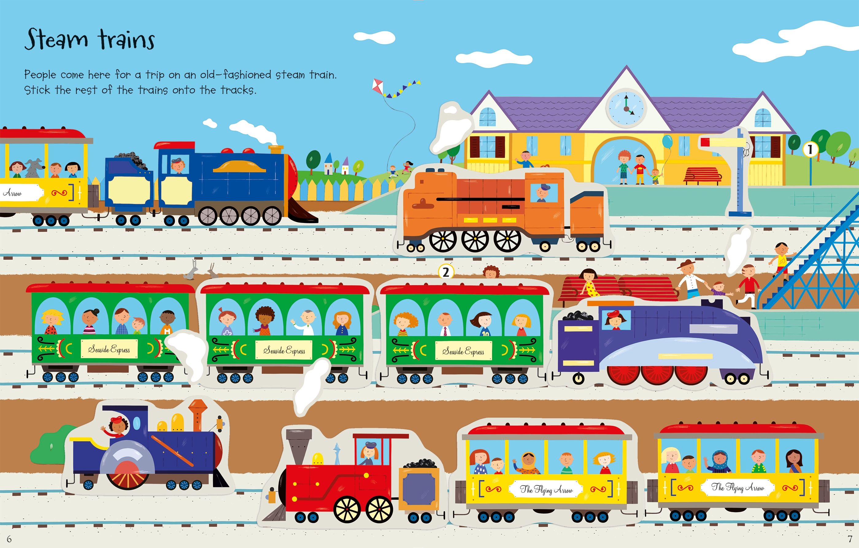 Usborne - First Sticker Book Trains