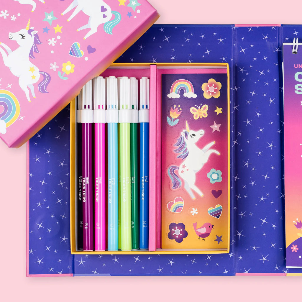 Tiger Tribe - Colouring Set Unicorn Magic