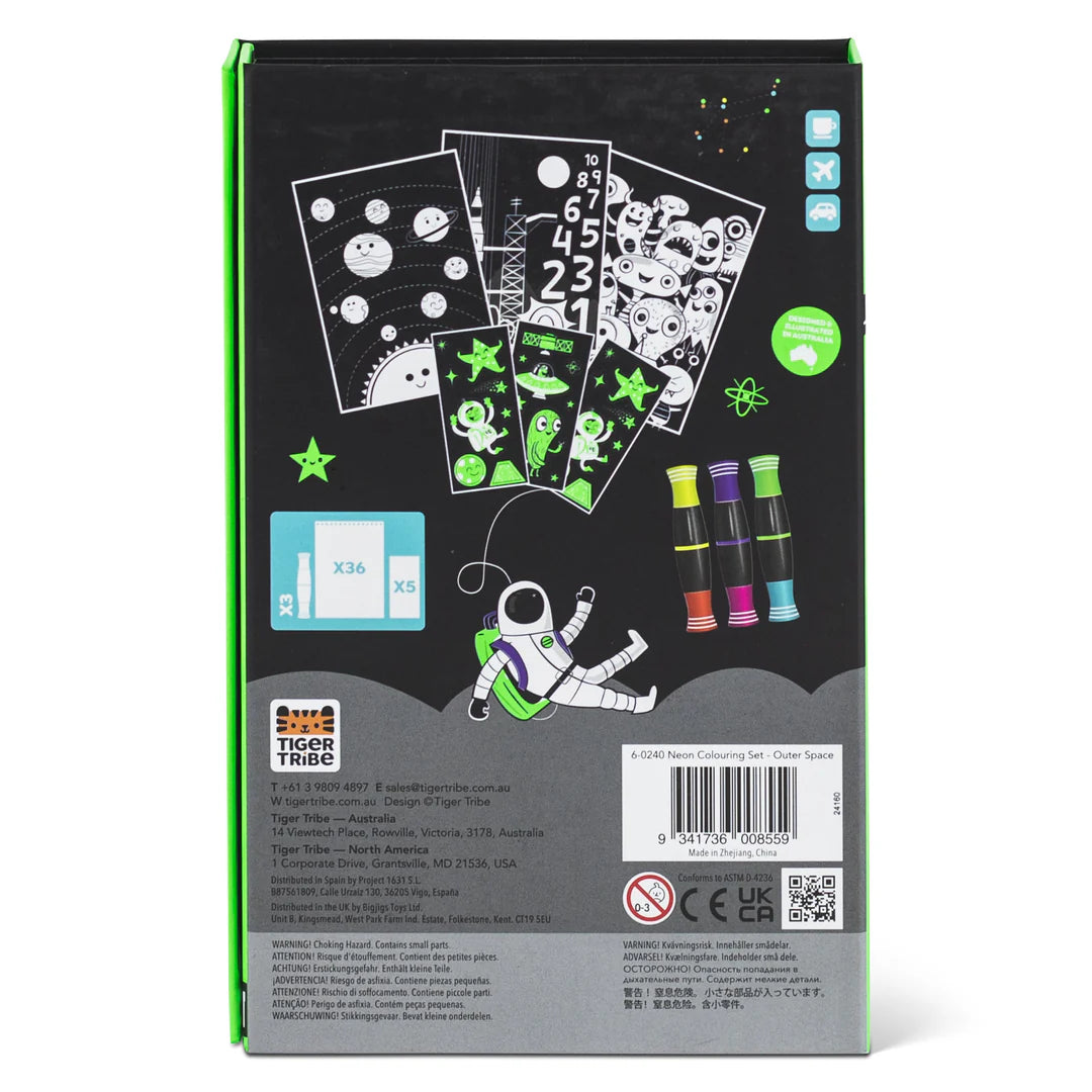 Tiger Tribe - Colouring Set Neon Outer Space