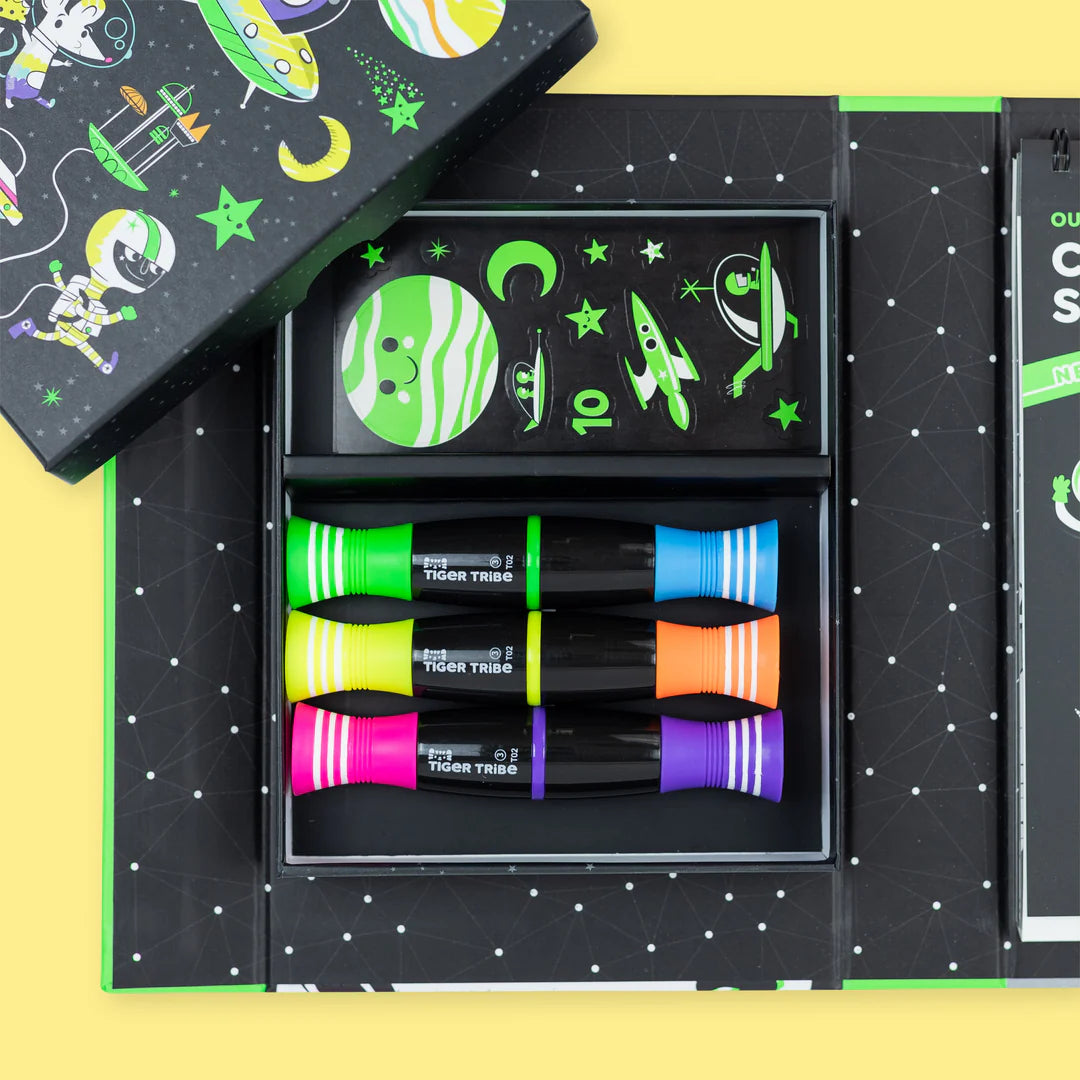 Tiger Tribe - Colouring Set Neon Outer Space