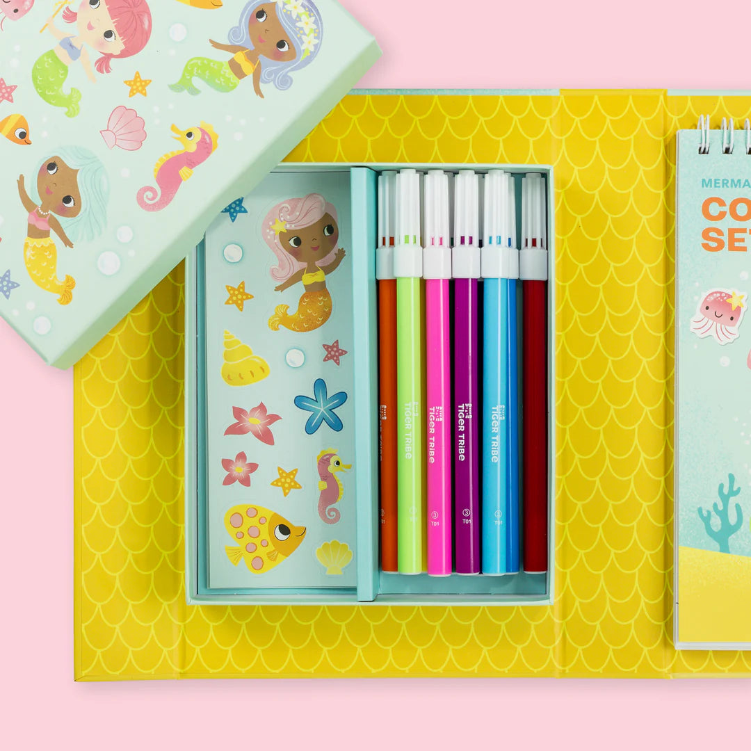 Tiger Tribe - Colouring Set Mermaids