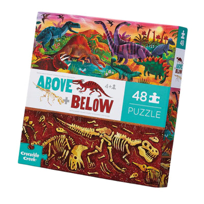 Crocodile Creek - Puzzle 48pcs - Above & Below Dinosaur World