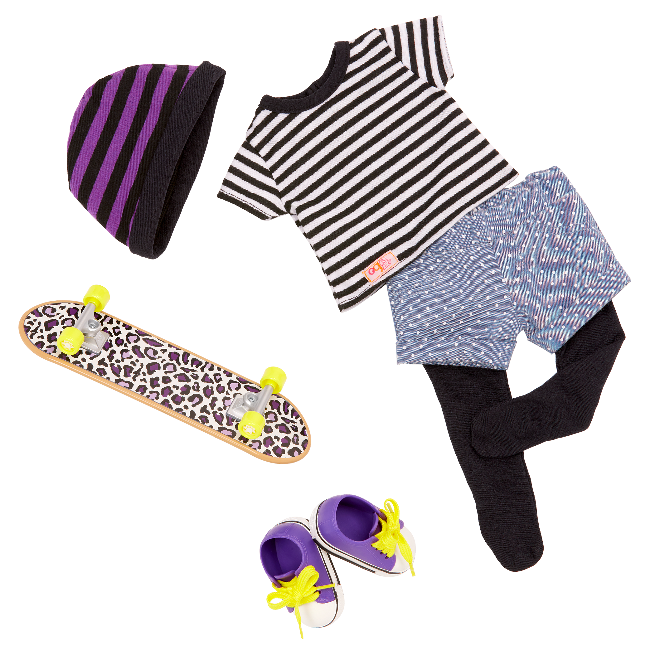 That's How I Roll skateboard outfits for 18-inch dolls