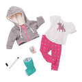 Unicorn Outfit & Leg Cast for 18-inch Dolls