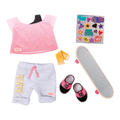 OG Fly Urban Skateboard Outfit for 18-inch Dolls