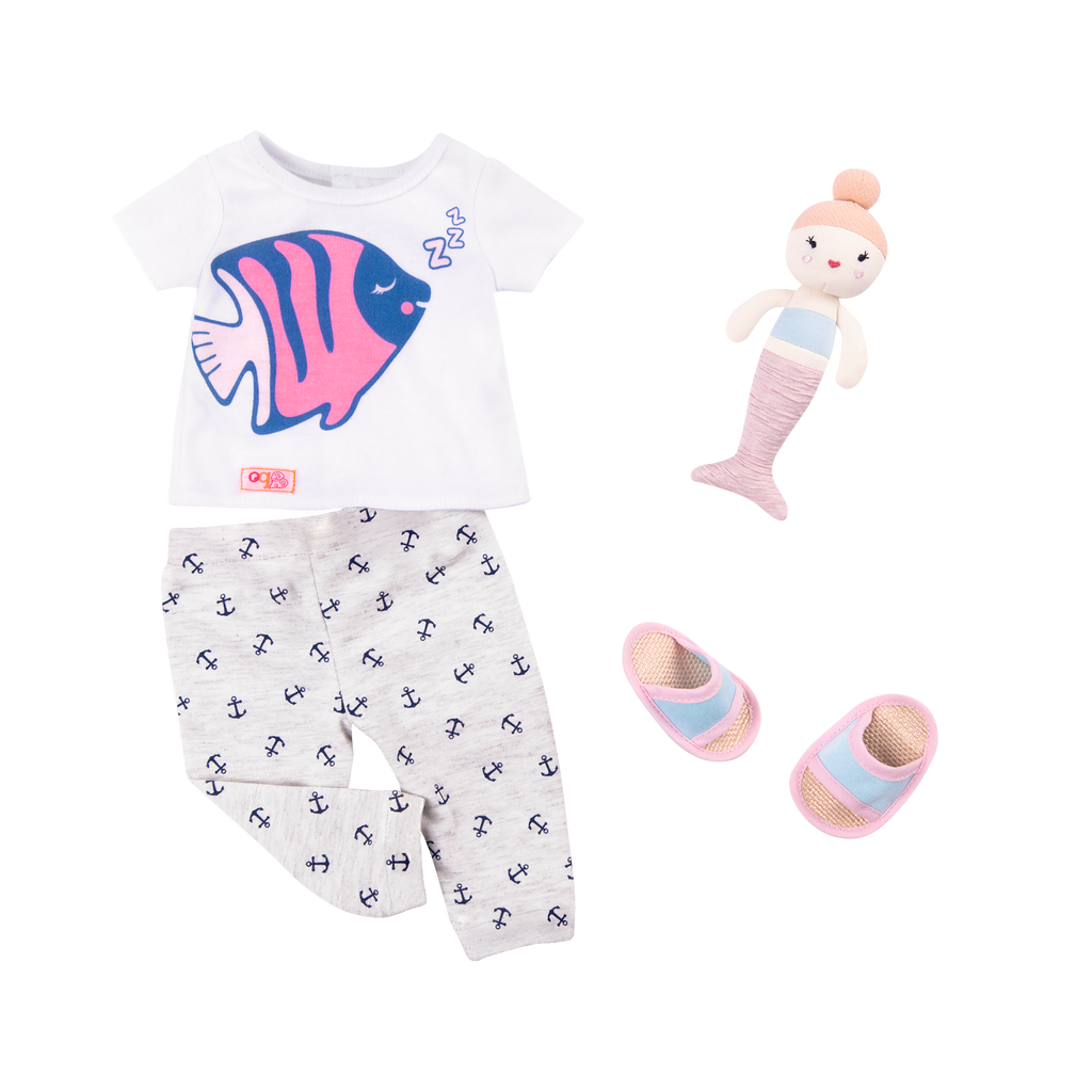 Seaside Sleepover Pajama Outfit for 18-inch Dolls