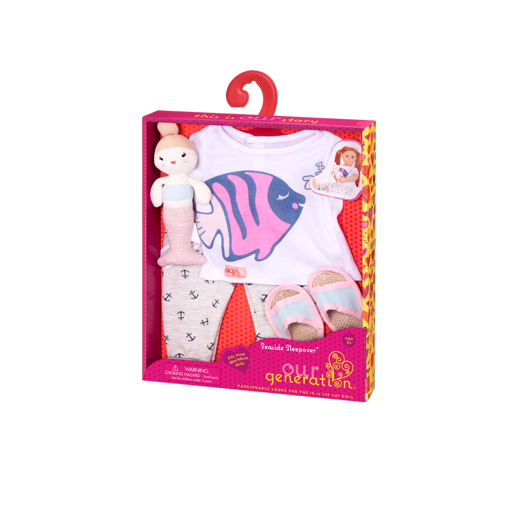 Seaside Sleepover Pajama Outfit for 18-inch Dolls