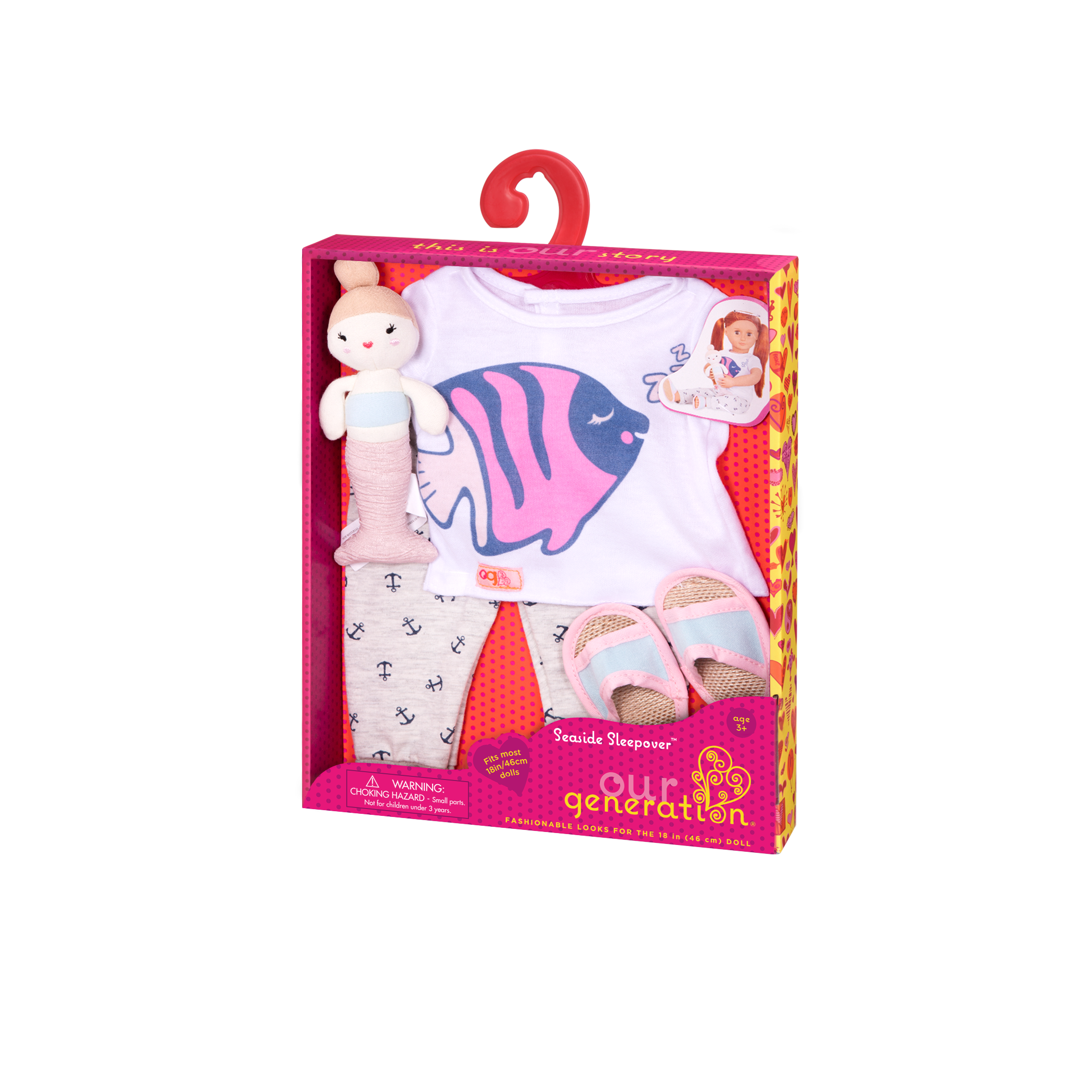 Seaside Sleepover Pajama Outfit for 18-inch Dolls