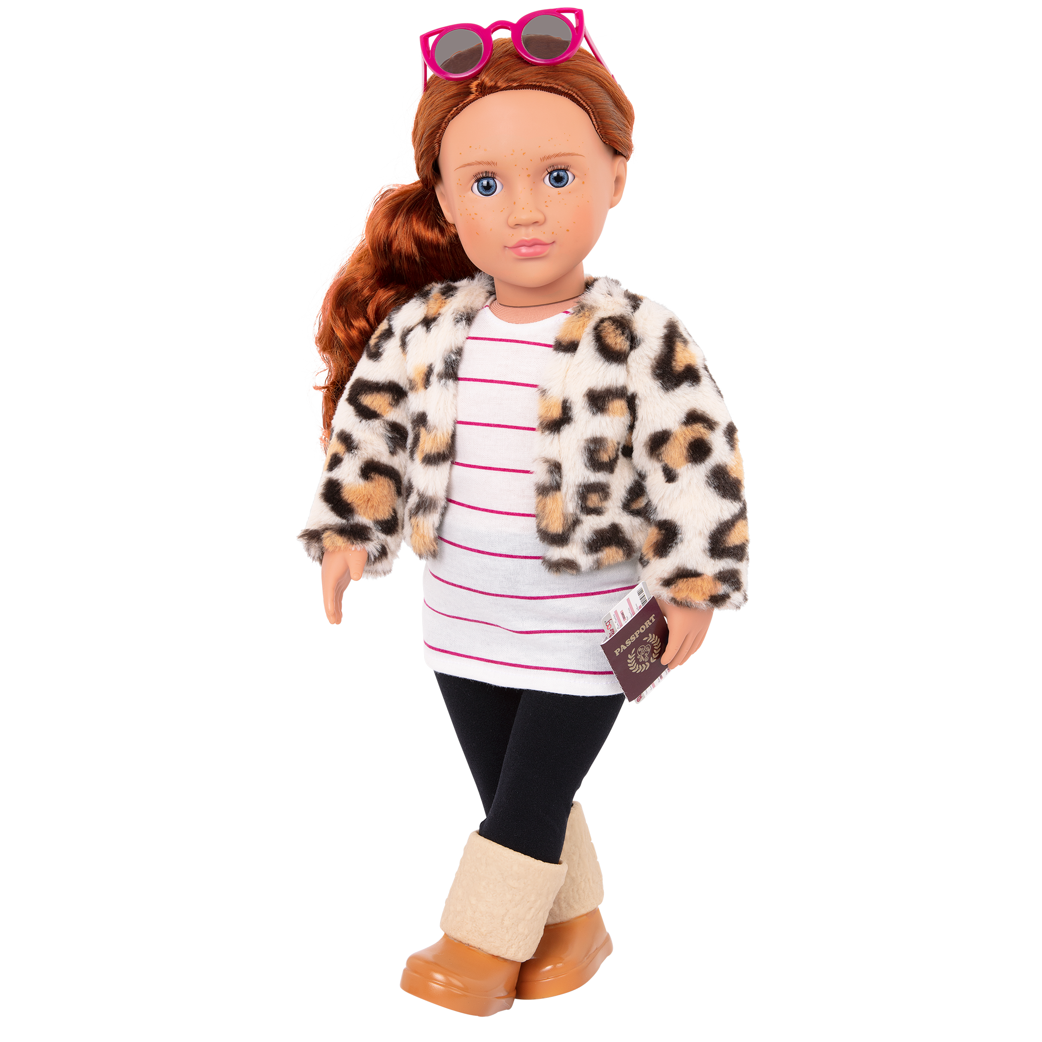 Travel outfit and accessories for 18-inch doll