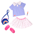 Rainbow Academy School Outfit Purse for 18-inch Dolls