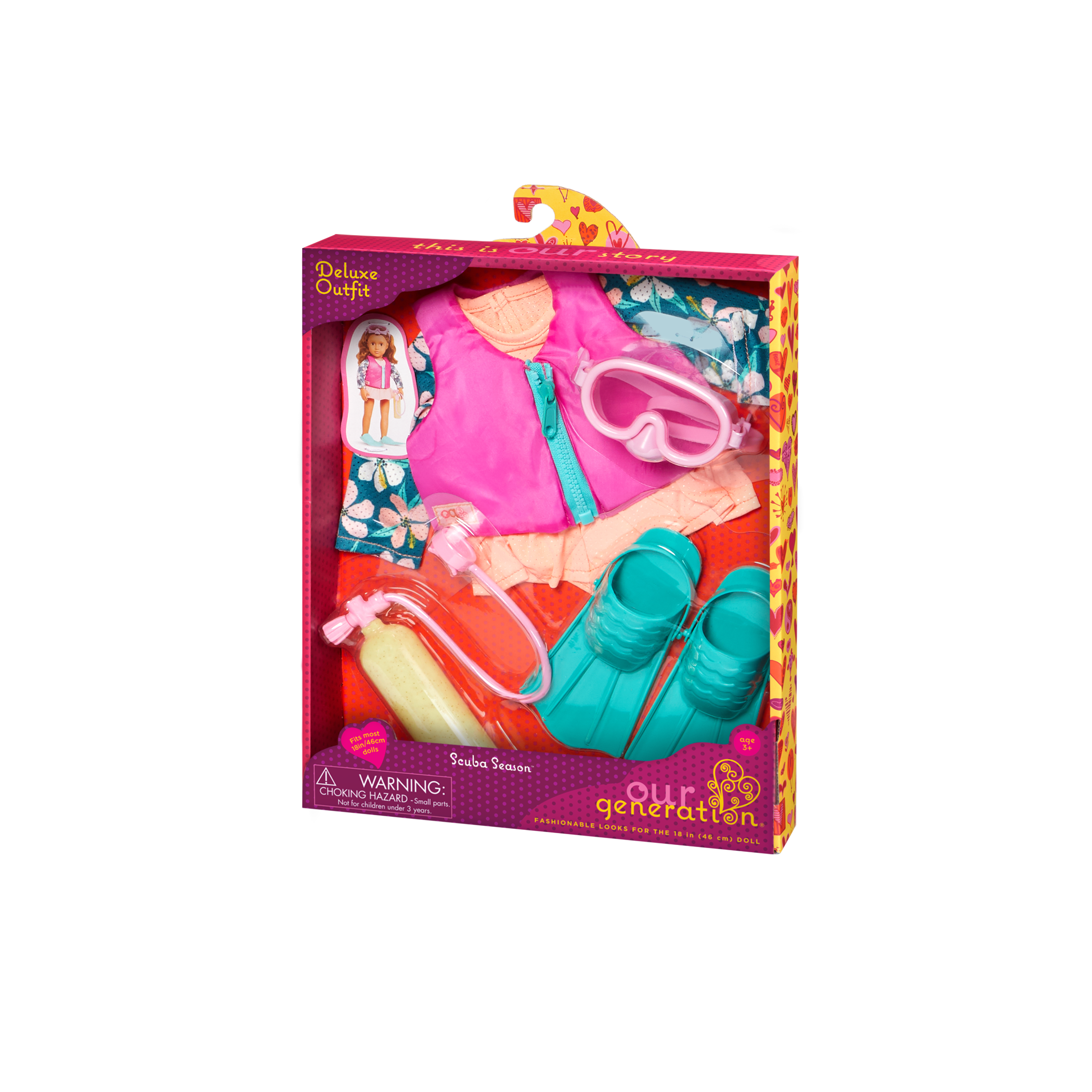 Scuba Season outfit for 18-inch dolls