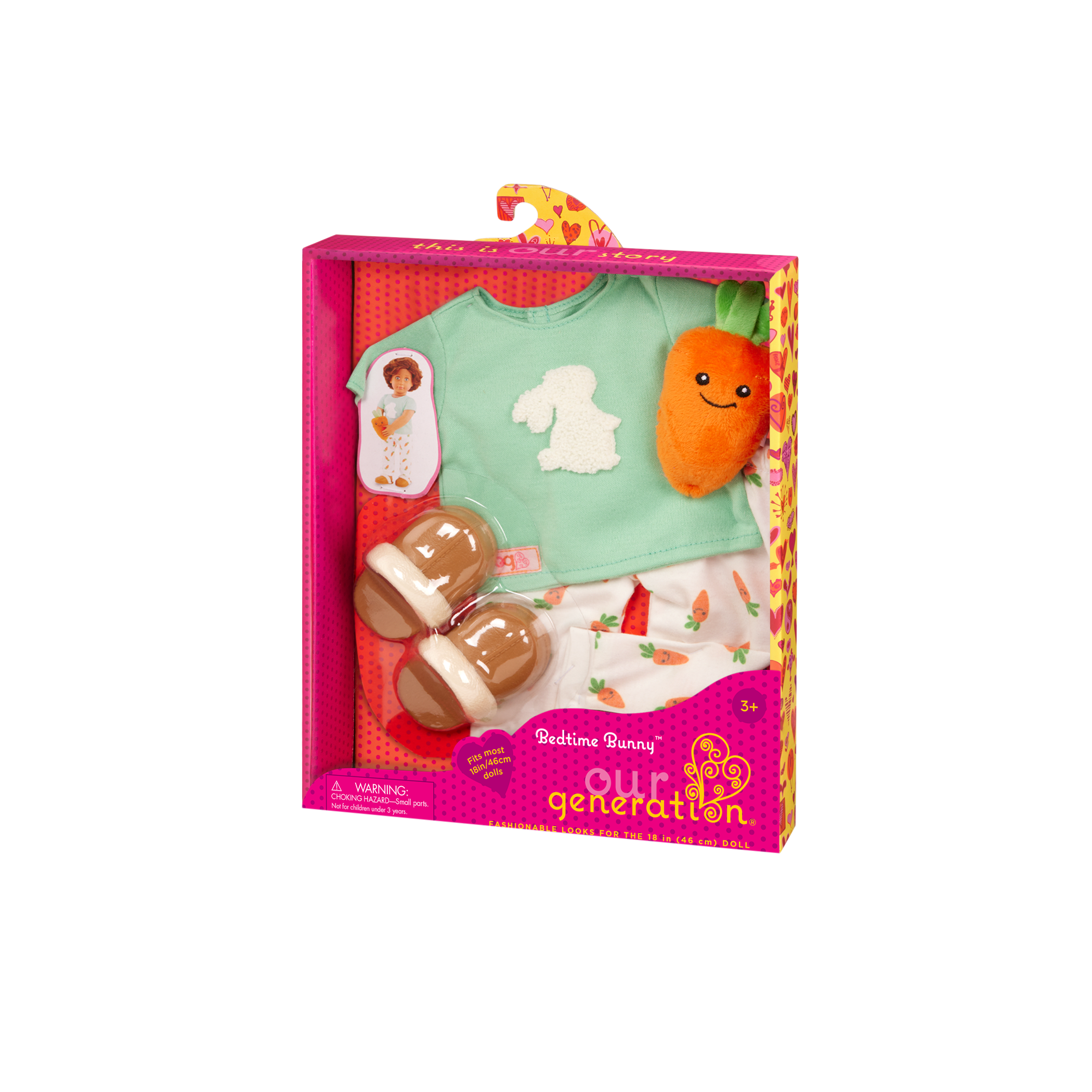 Our Generation Bedtime Bunny Pajama Outfit for 18-inch Boy Dolls