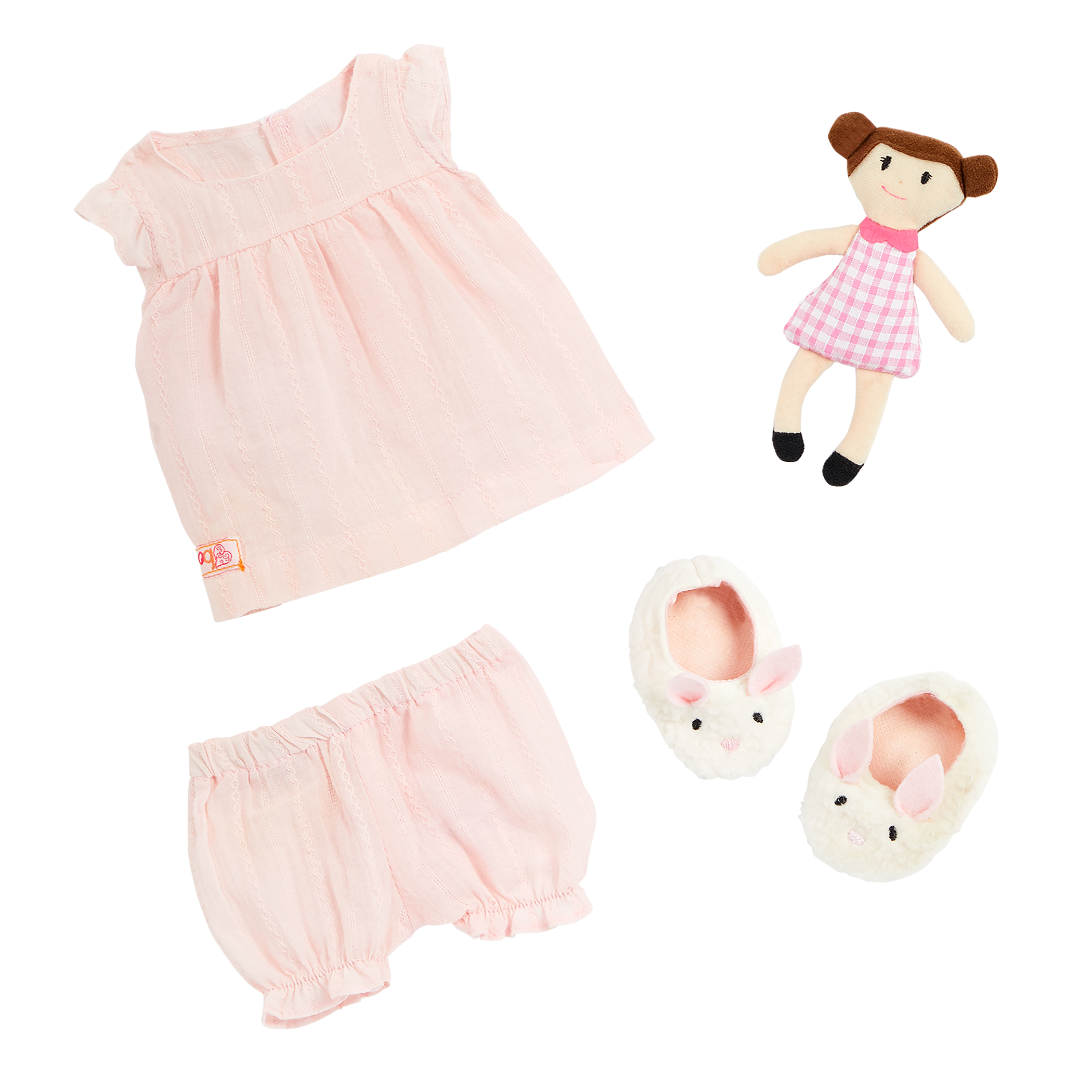 Pajama Outfit with Plush Toy for 18-inch Dolls