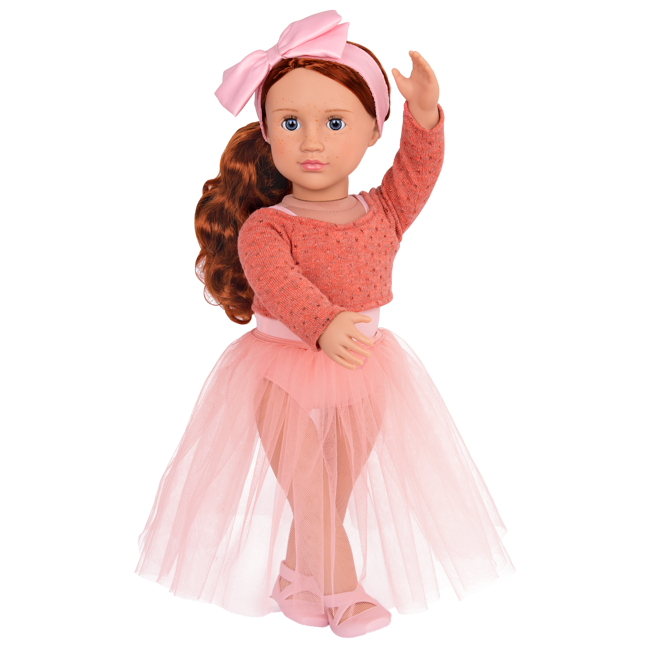 18-inch ballet doll with red hair and blue eyes