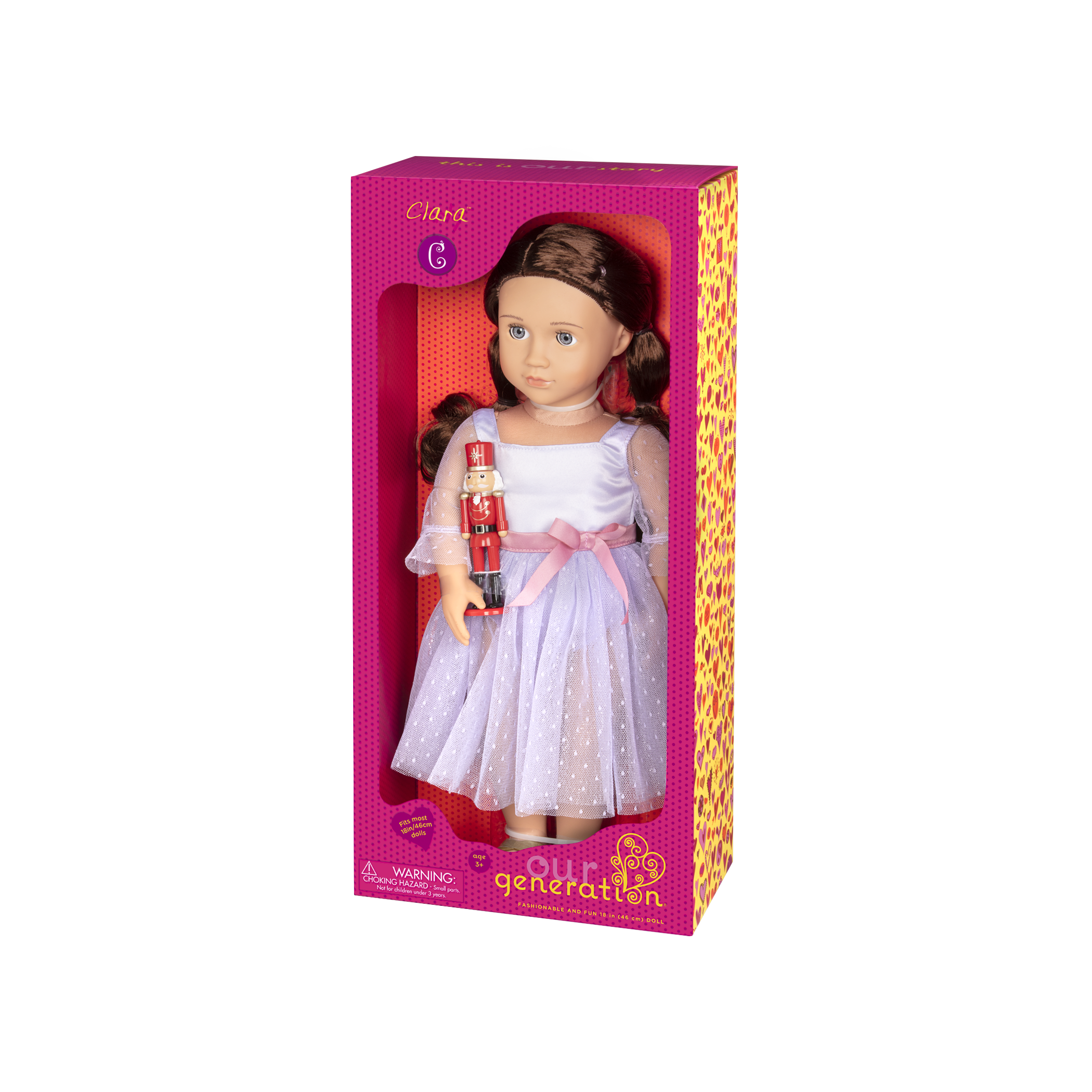 Our Generation 18-inch Ballerina Doll Clara & Nutcracker Accessory