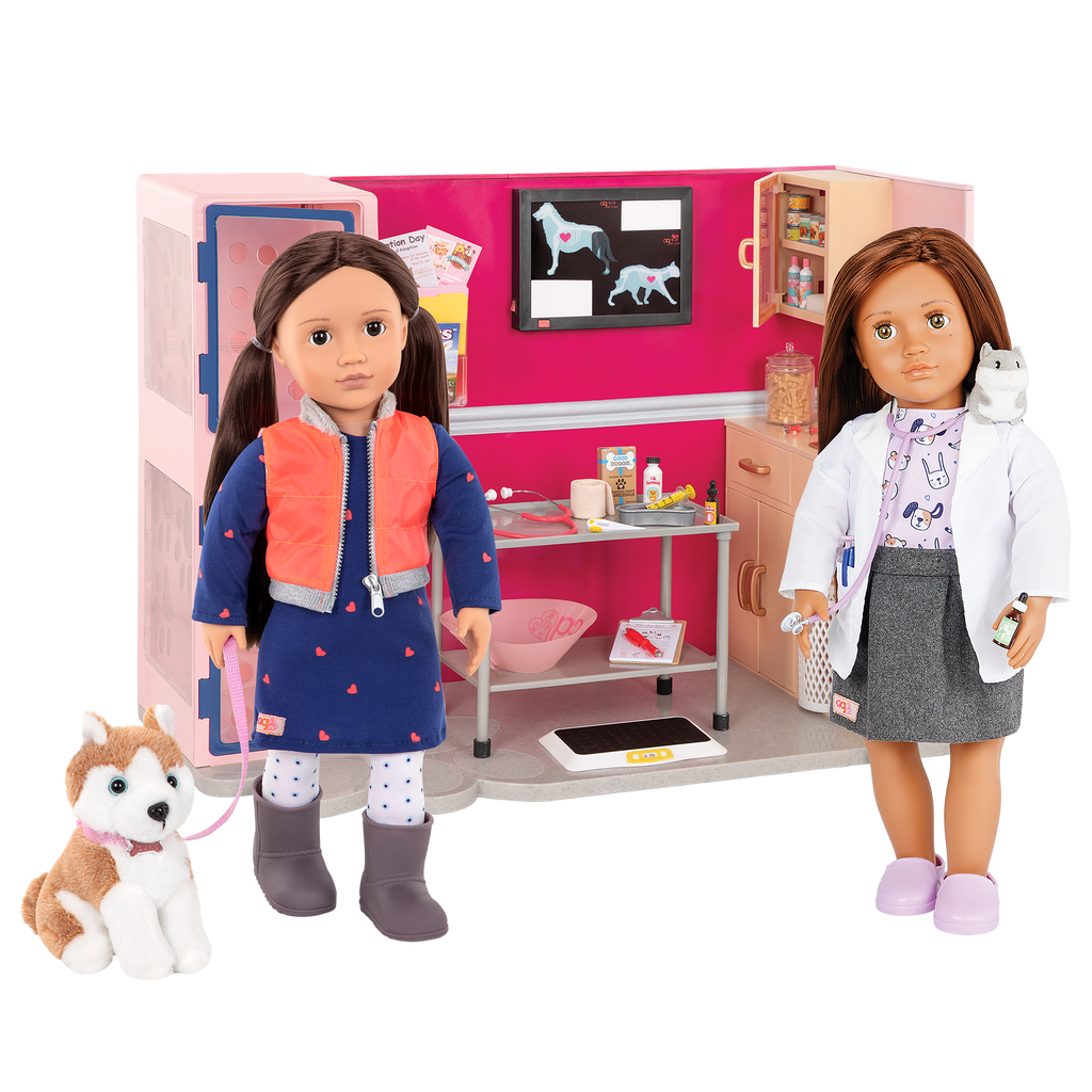 Our Generation Healthy Paws Vet Clinic pet vet playset for 6 inch pups and 18 inch dolls