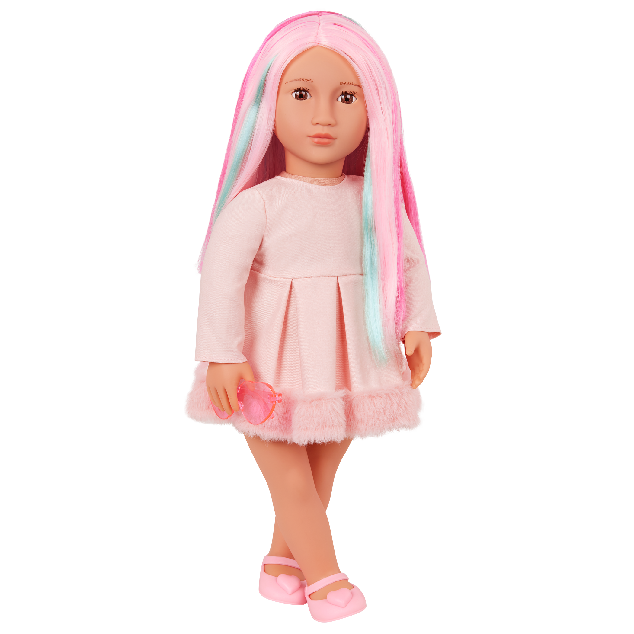 Our Generation 18-inch Multicolored Hair Doll Rosa