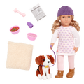 Our Generation 18-inch Doll Ember & Pet Dog Plush Elsie