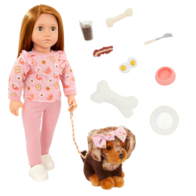 Our Generation 18-inch Doll & Pet Claudia & Cinnamon