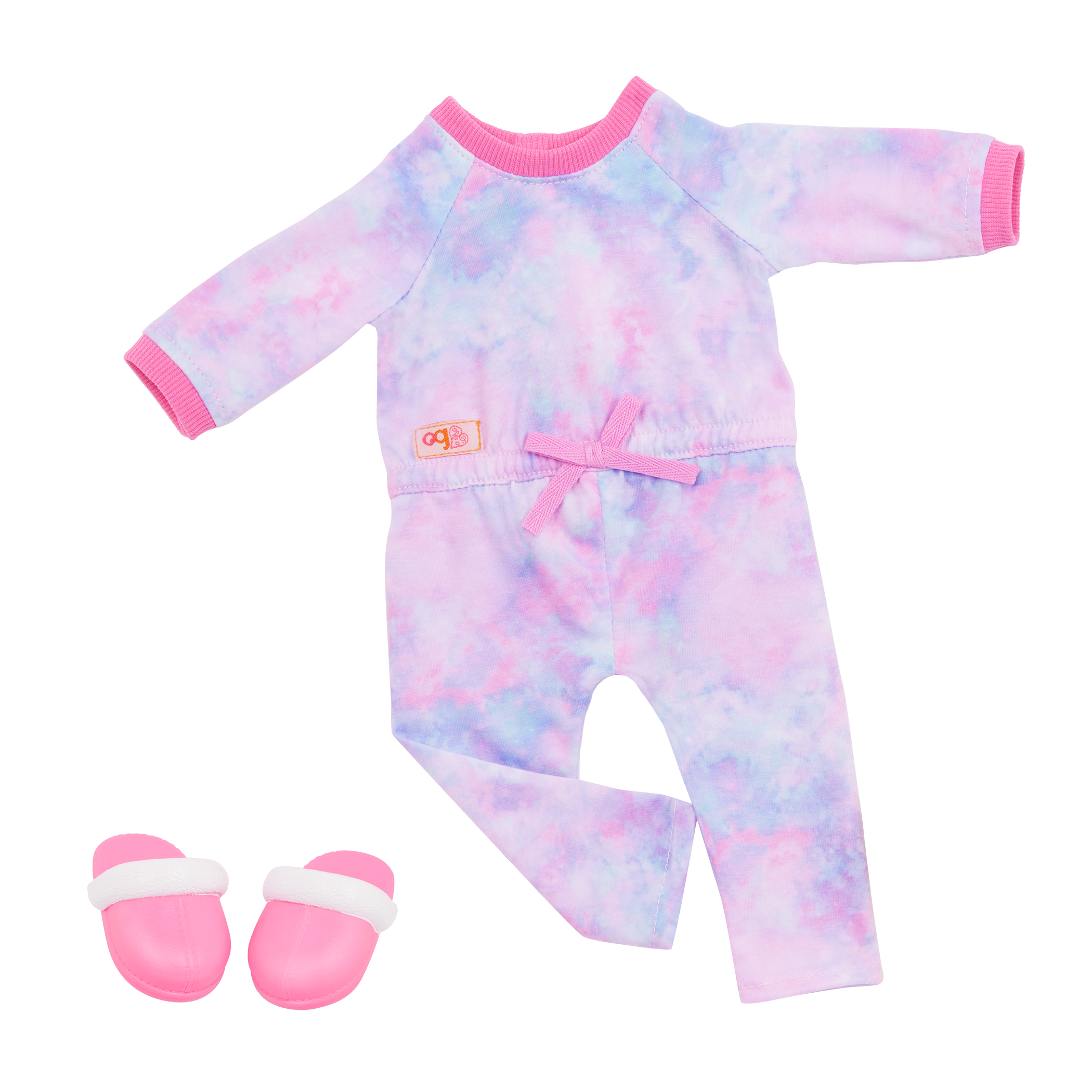Our Generation Luna 18-inch doll with brown hair and brown eyes slumber party pajama