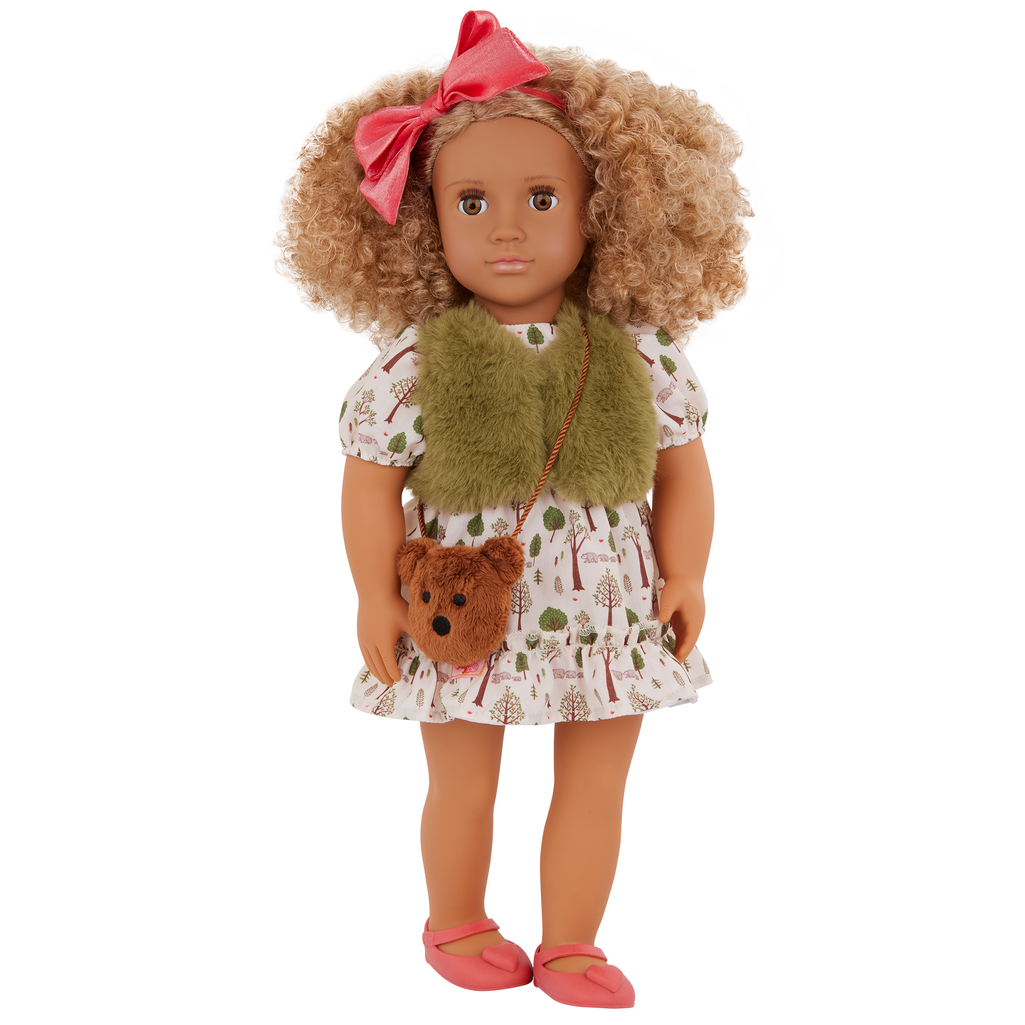 Our Generation Addison 18-inch Doll curly blonde haired and hazel eyed doll with outdoor accessories
