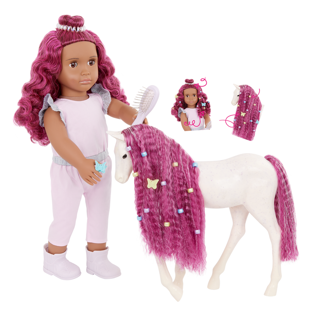 Our Generation Doll & Horse Foal Set Estra & Delta