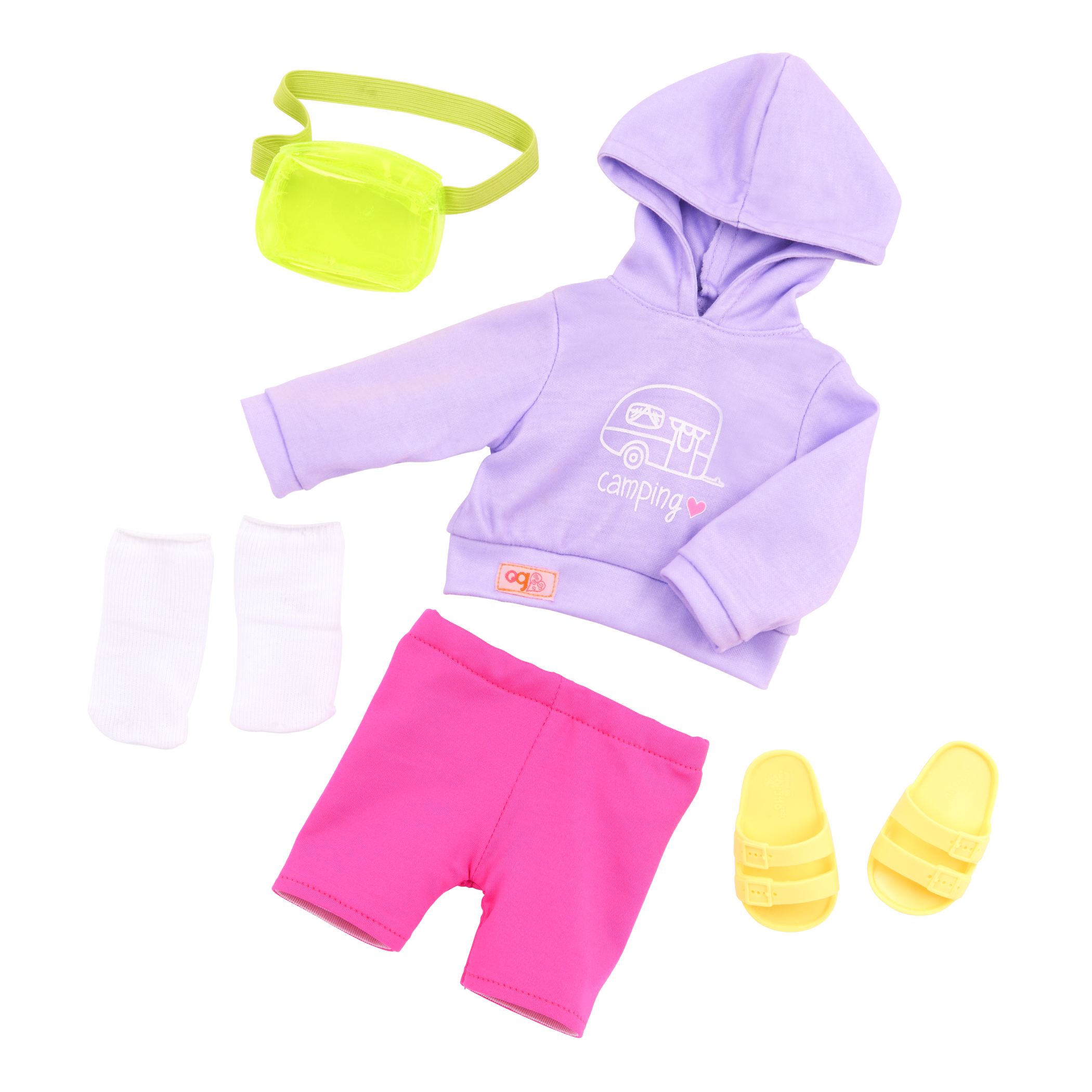 Our Generation Vivian active girl 18-inch Doll brown haired and hazel eyed doll with outdoor accessories